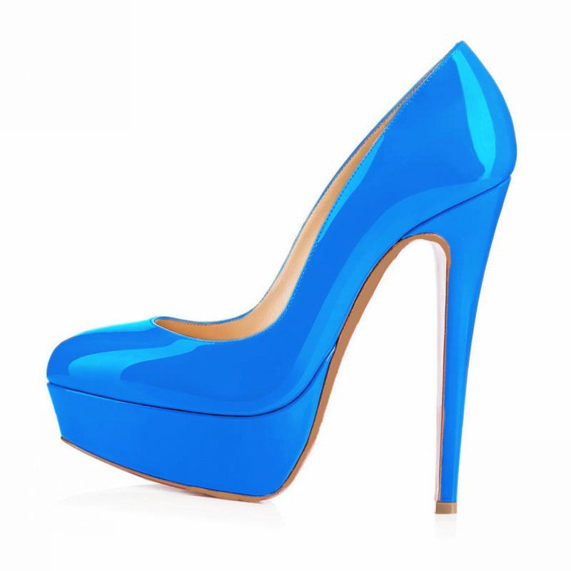 Large Size High Heels Baotou Round Toe Women'S Shoes