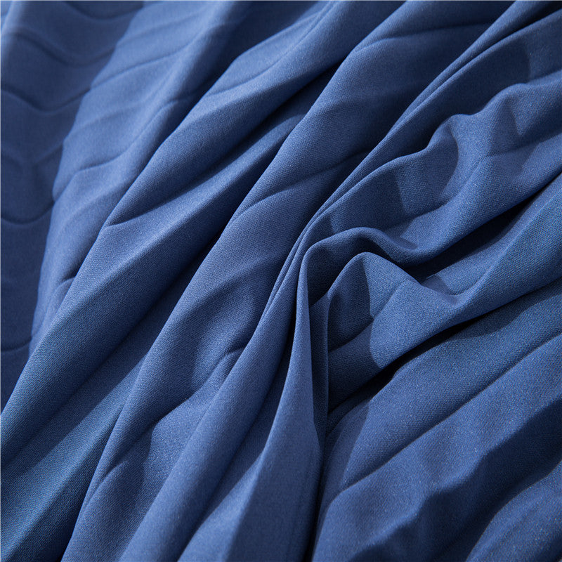 Solid Color Simple Organ Pleated Skirt Mid-length Skirt