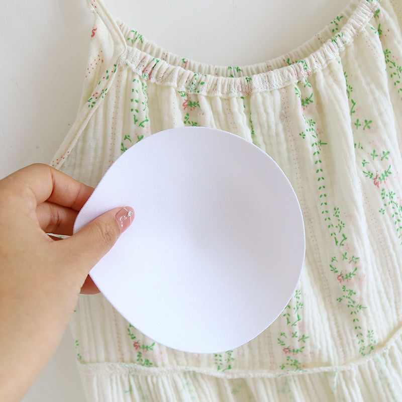 Sweet Floral Suspender Skirt Cotton Pajamas