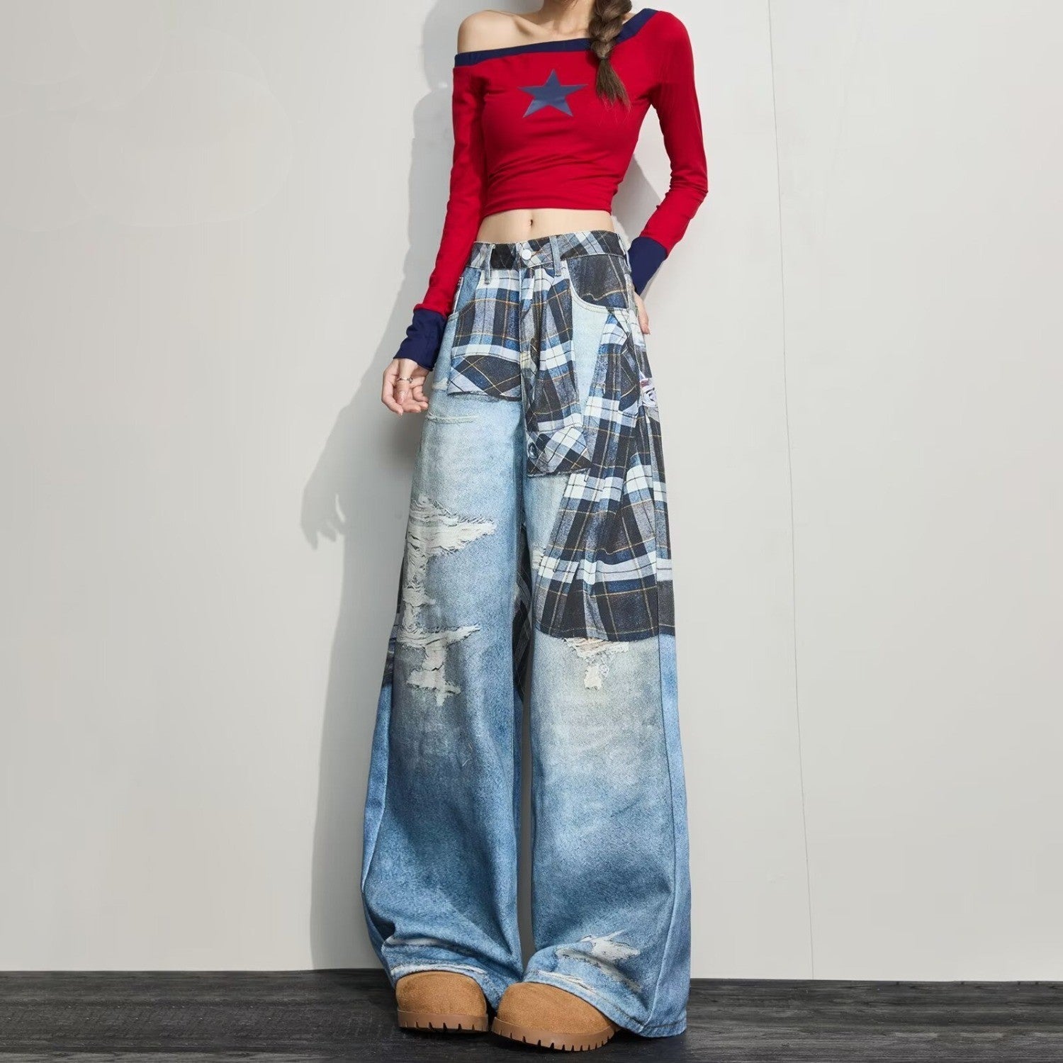 High Street Wide-leg Loose Couple Casual Pants