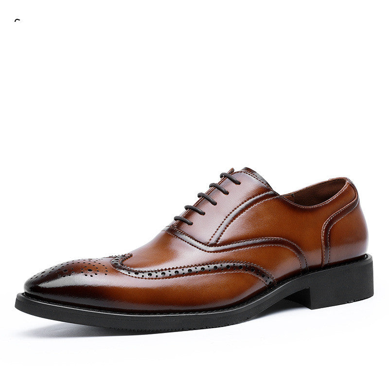 Men's Leather  Rubber Sole Leather Oxford Shoes