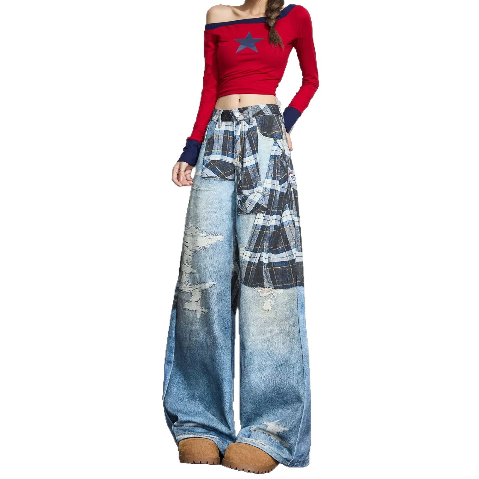 High Street Wide-leg Loose Couple Casual Pants