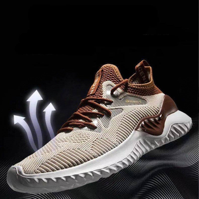 Breathable Mesh, Flying Woven Fashion Casual Shoes