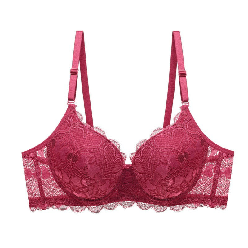 Lace Hollow Massage Push Up Bras Underwear For Women