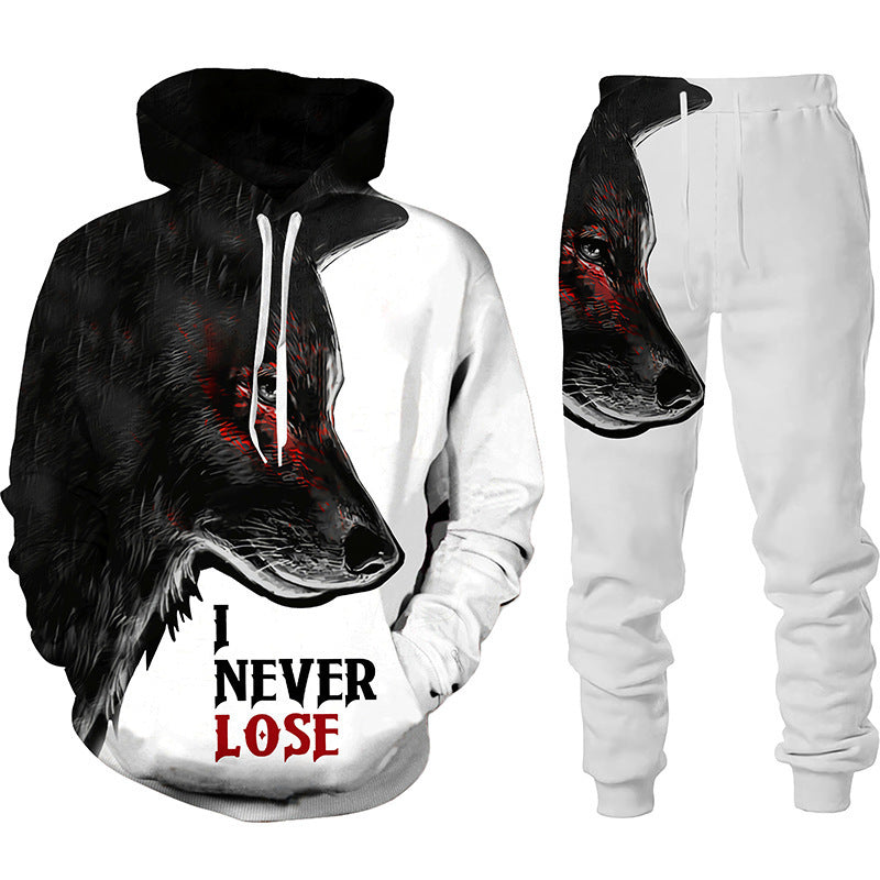 Tiger Pattern Printed Sweater Fashion Casual Men And Women Universal Set