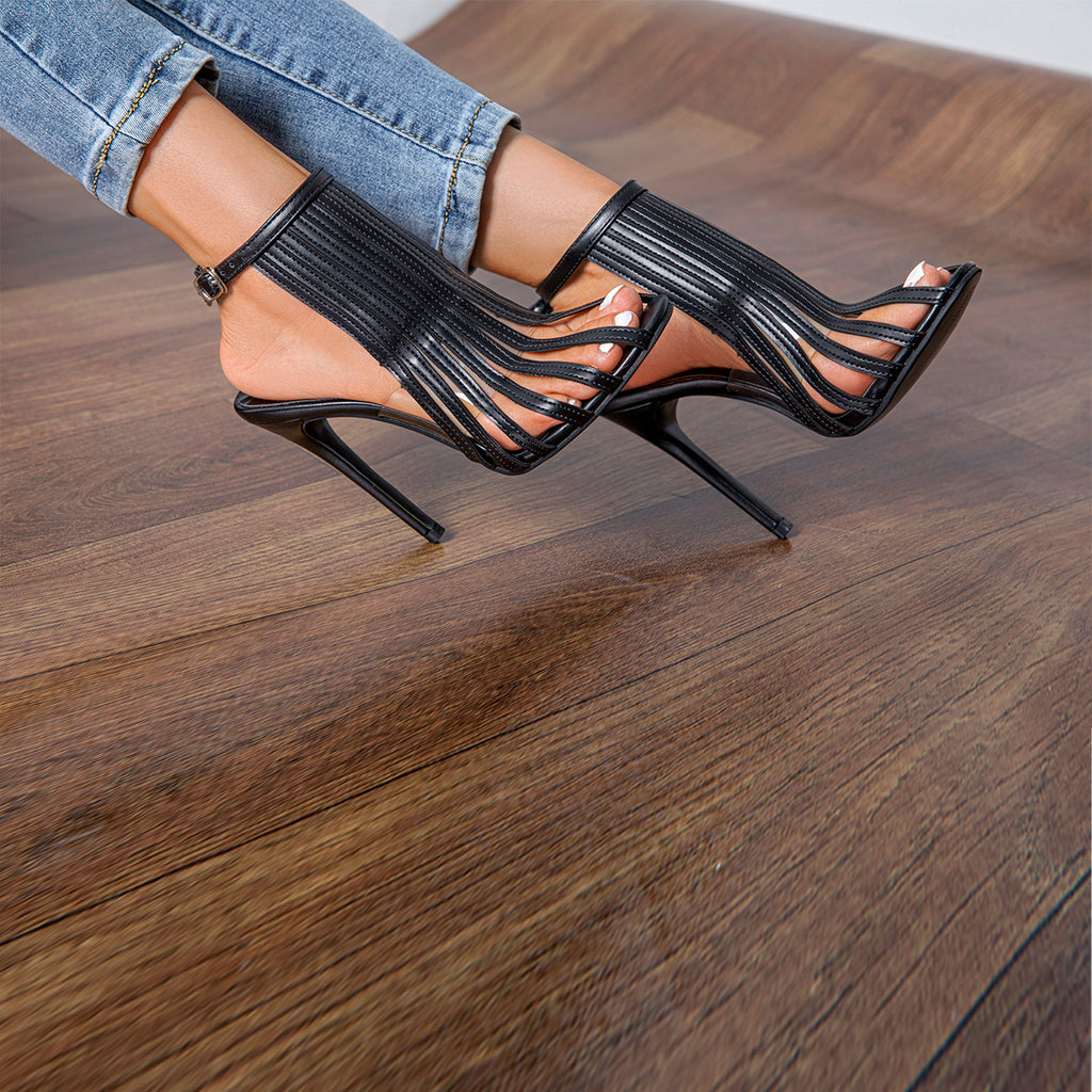 Ladies Stiletto Heel Open Toe Fashion Sandals