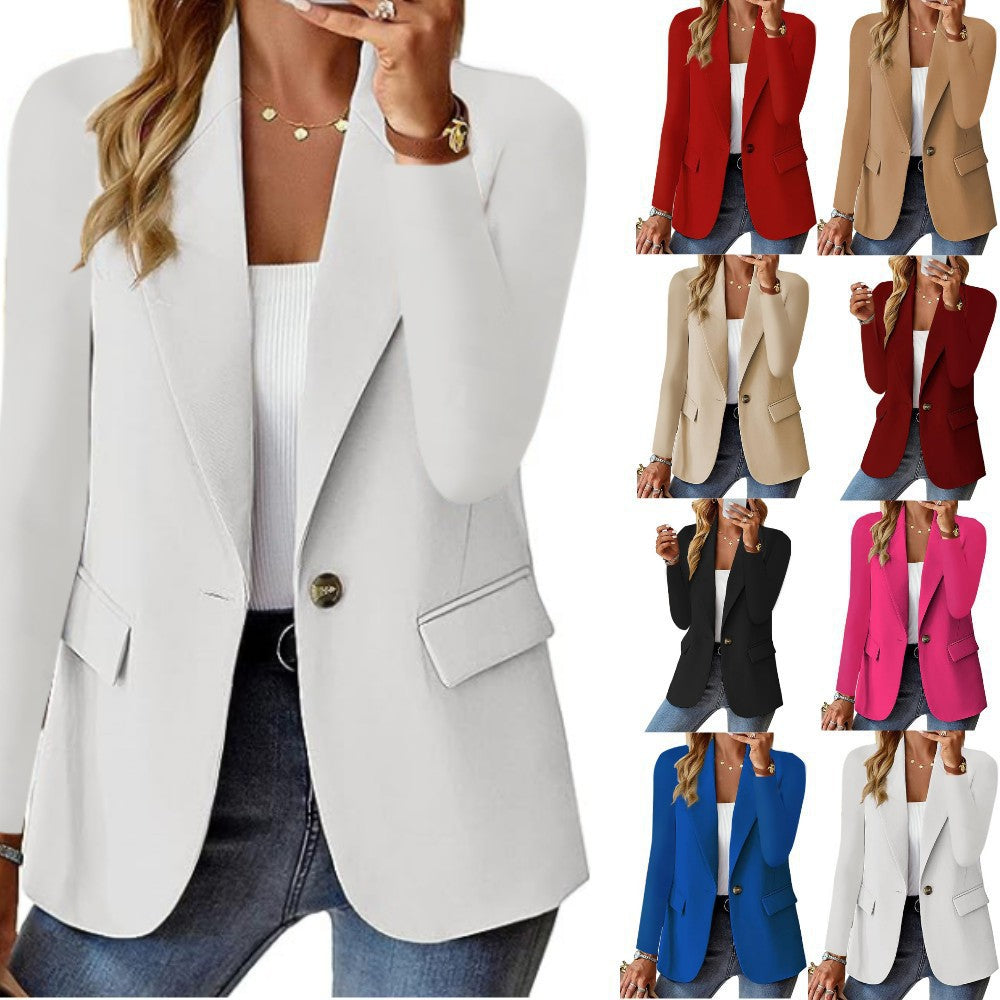 Ins Lapel Button Jacket Fashion Commuter Casual Suit Jacket