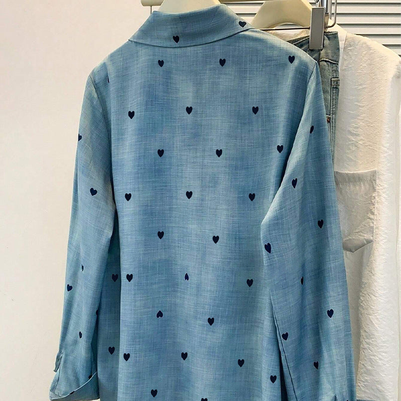 Long-sleeved Shirt With European And American Style Design