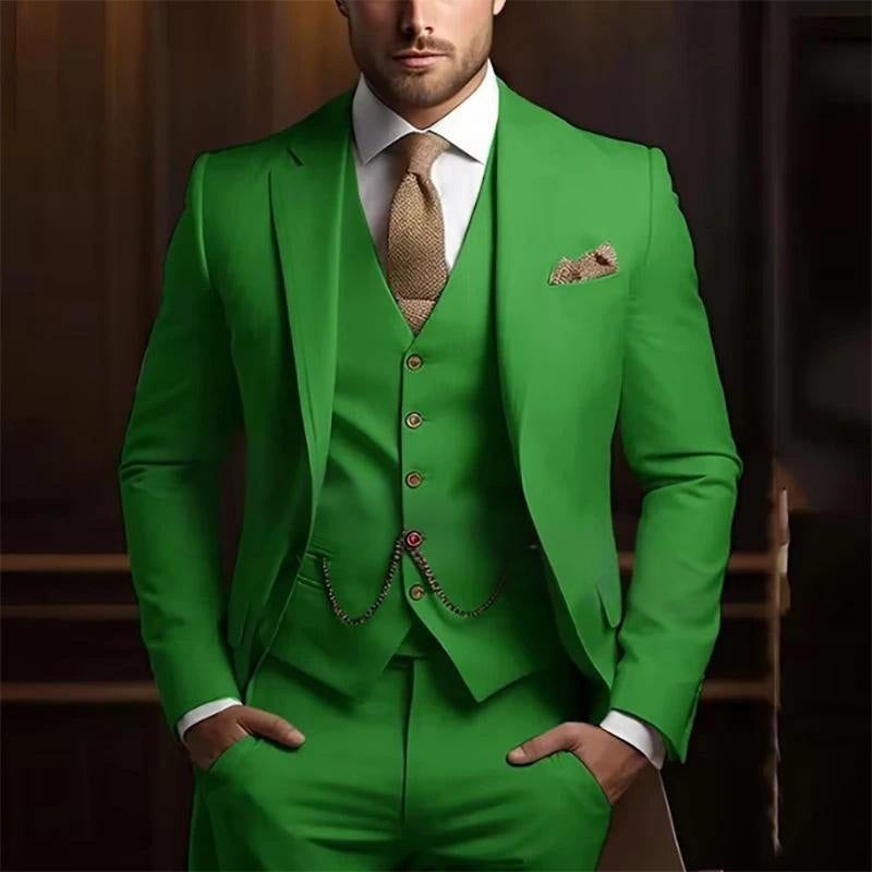 Men's High-grade Gentleman Temperament Slim Suit Three-piece Suit